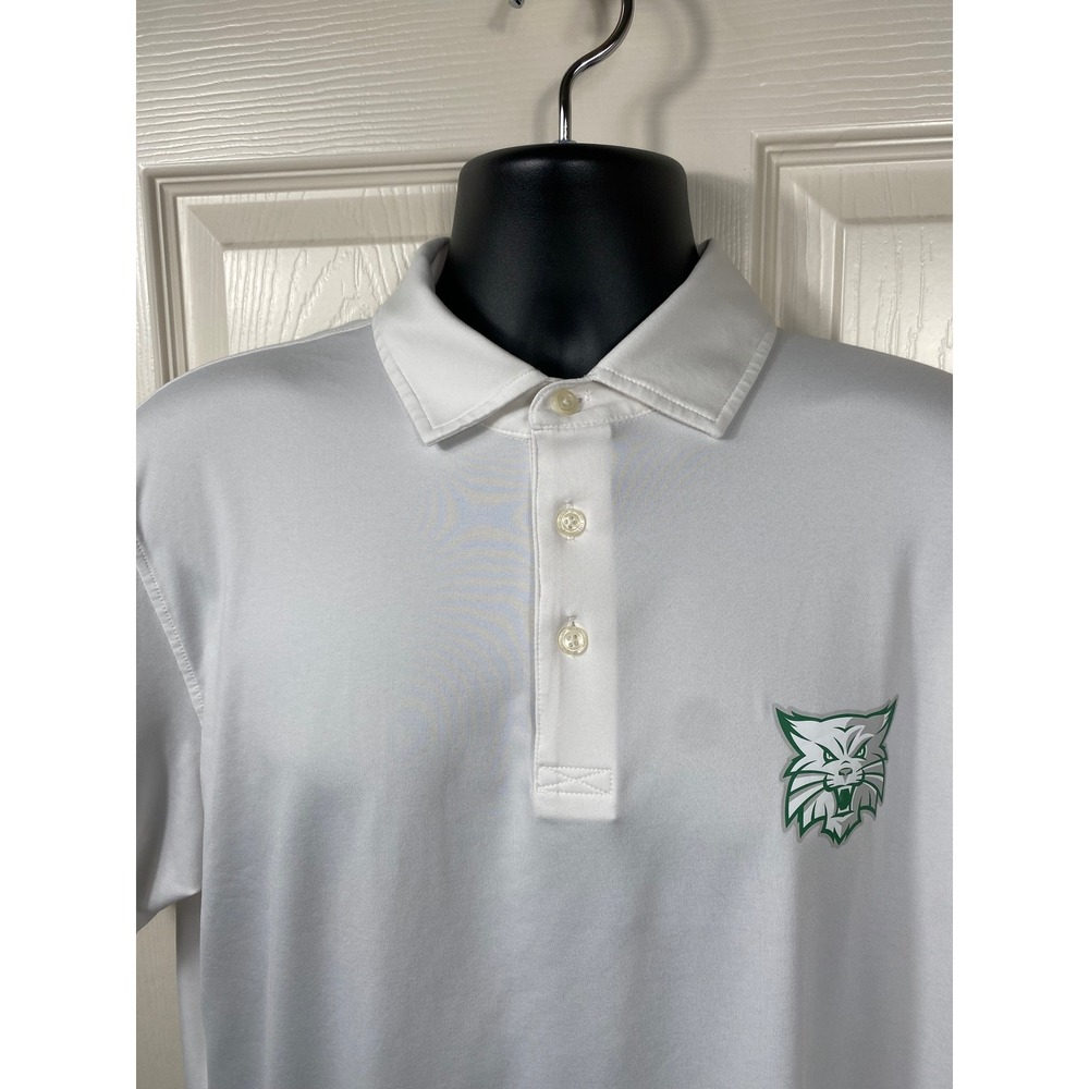 Draddy Sport Polo Shirt Athletic‎ Golf Performance Logo USA Made White L - Picture 2 of 8